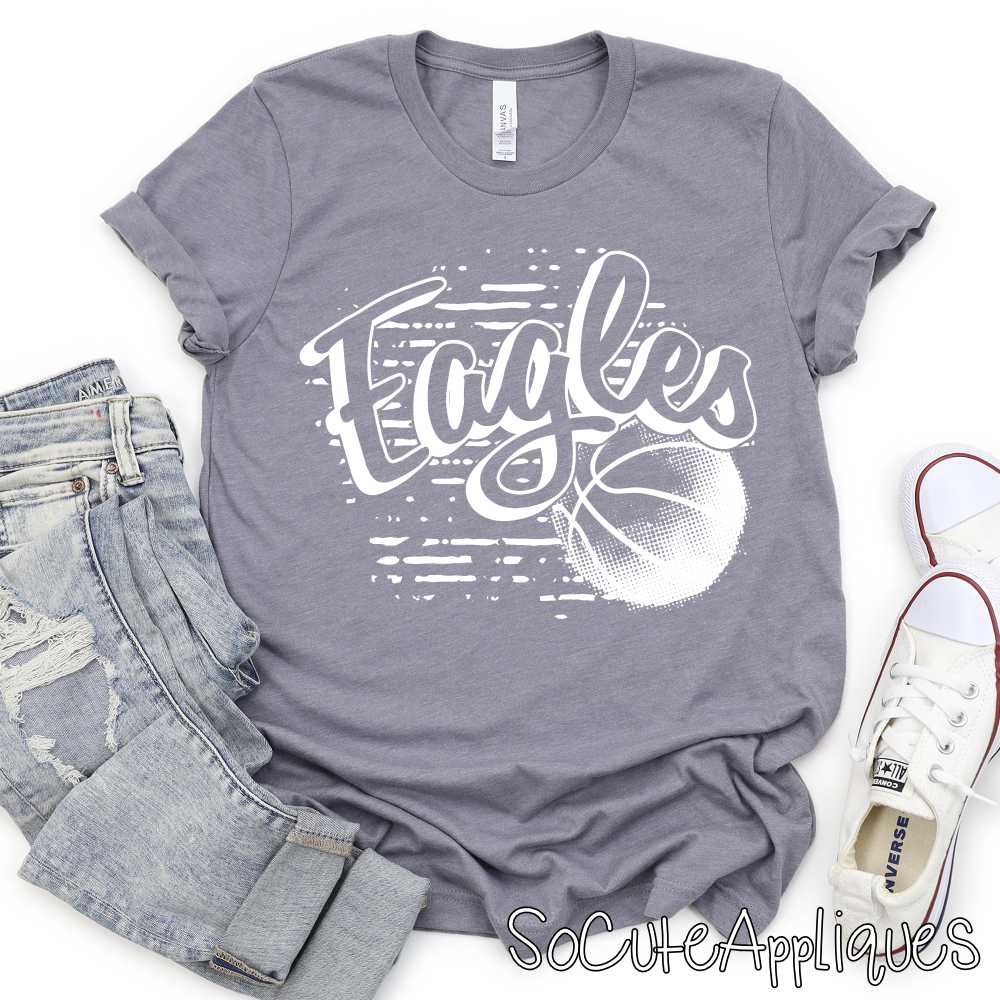 Mascot basketball arched on stripes *DTF* Transfer - Image 5