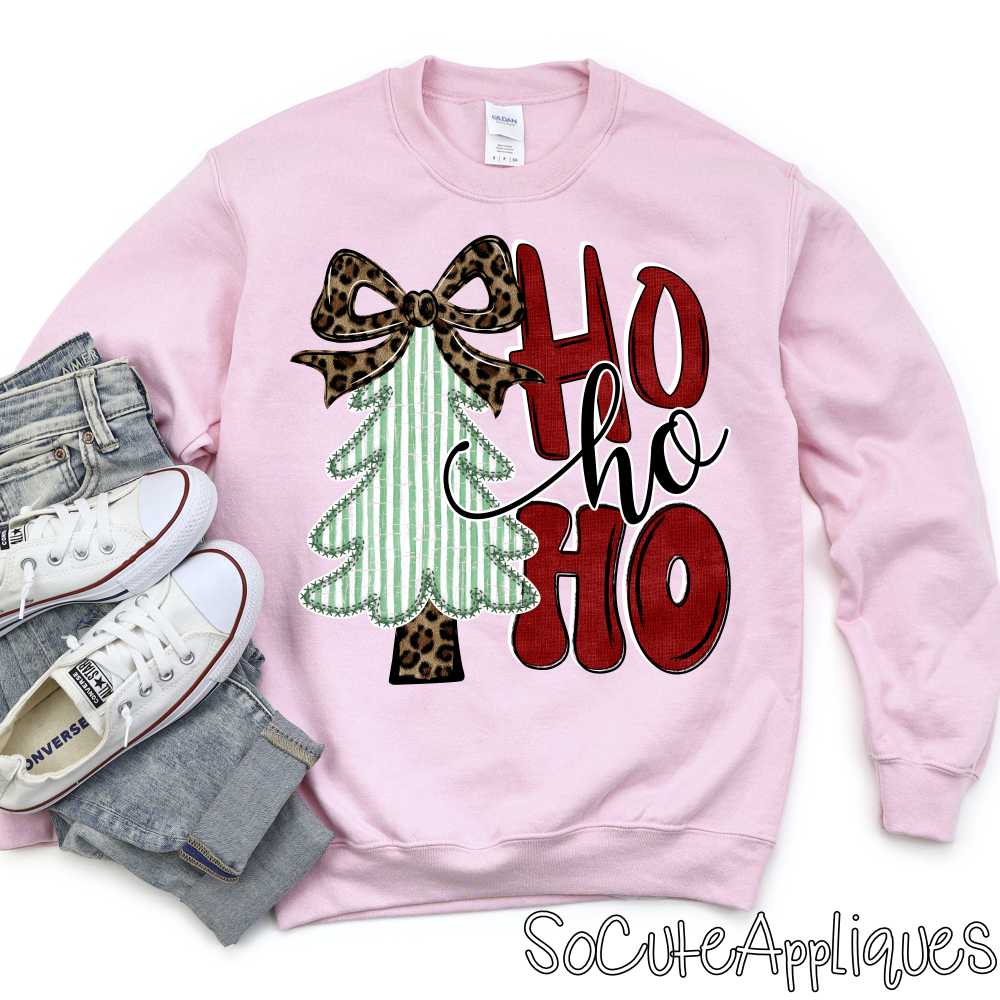 Green stripe tree Ho ho ho leopard red *DTF* Transfer*