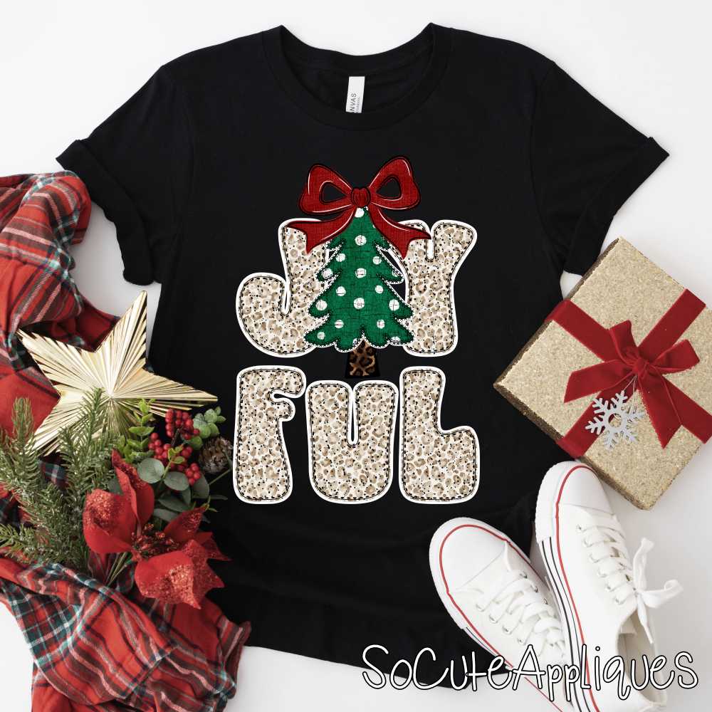 JOYFUL stacked leopard green dot *DTF* Transfer*