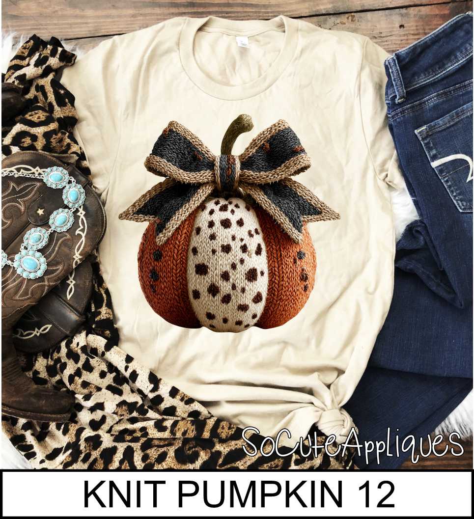 Knit Pumpkins over 60 designs to choose from *DTF* Transfer - Image 6