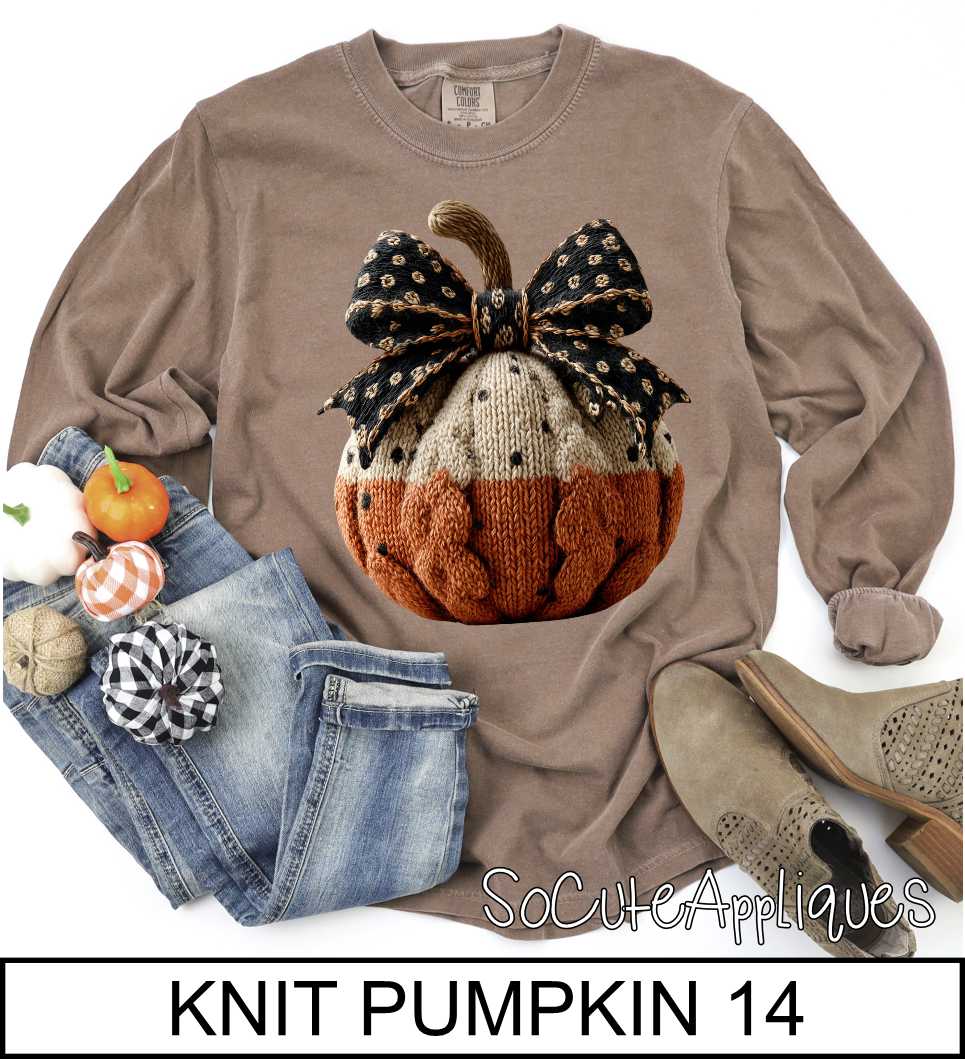Knit Pumpkins over 60 designs to choose from *DTF* Transfer - Image 4