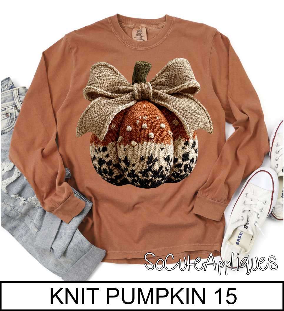 Knit Pumpkins over 60 designs to choose from *DTF* Transfer - Image 8