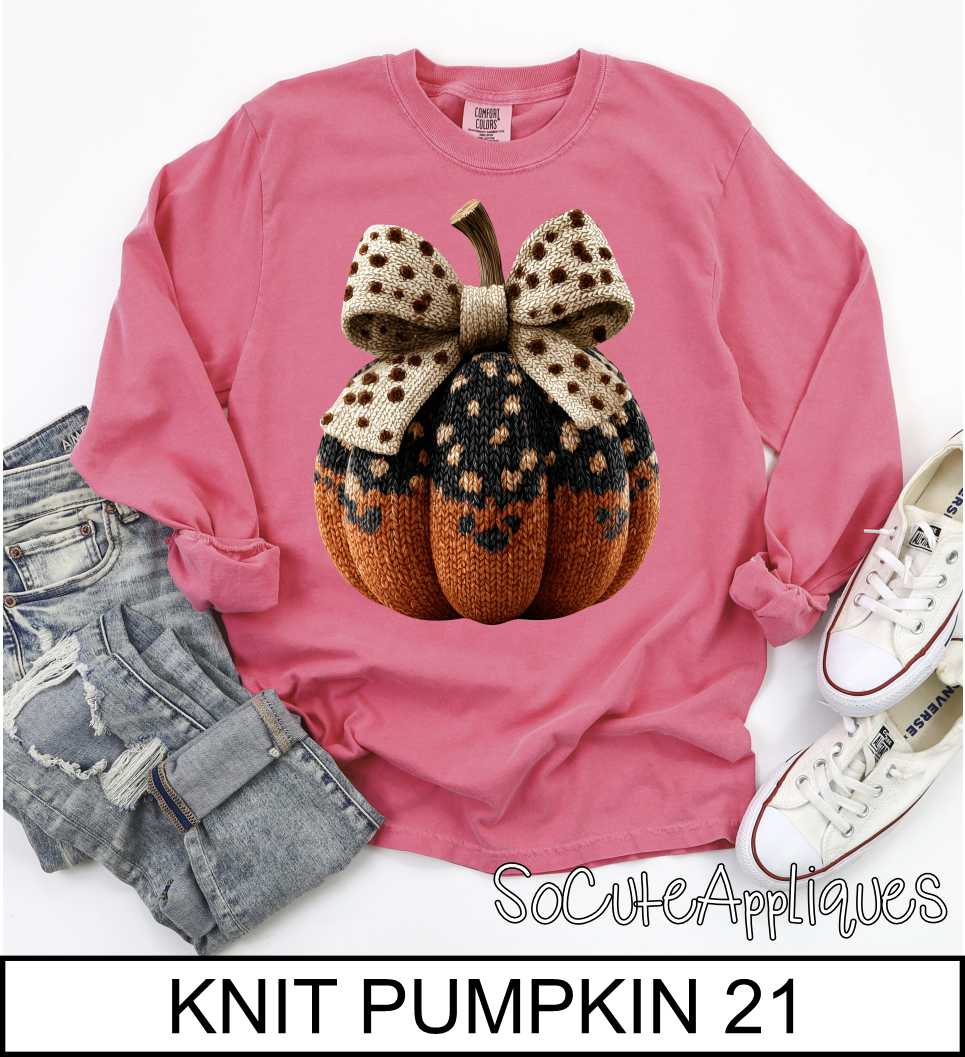 Knit Pumpkins over 60 designs to choose from *DTF* Transfer - Image 5