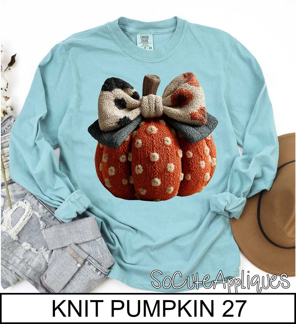 Knit Pumpkins over 60 designs to choose from *DTF* Transfer - Image 9