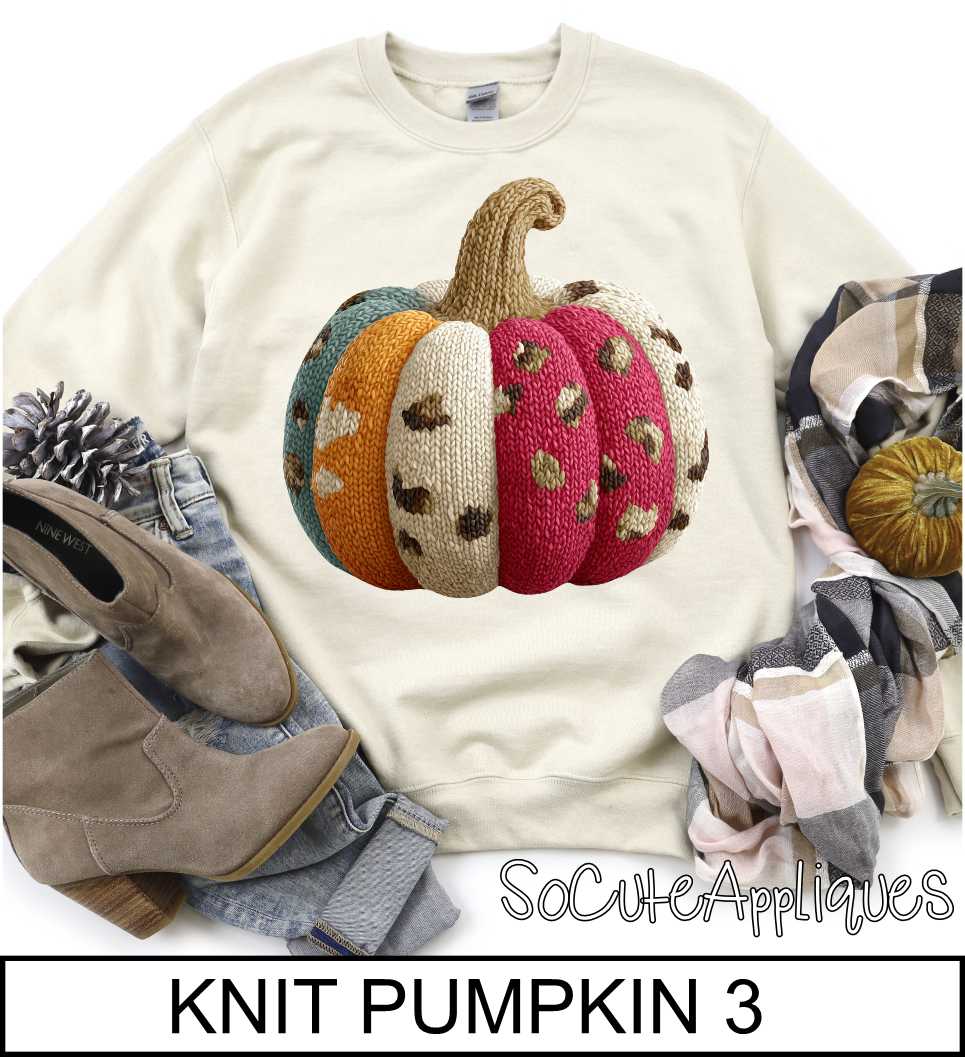 Knit Pumpkins over 60 designs to choose from *DTF* Transfer - Image 7