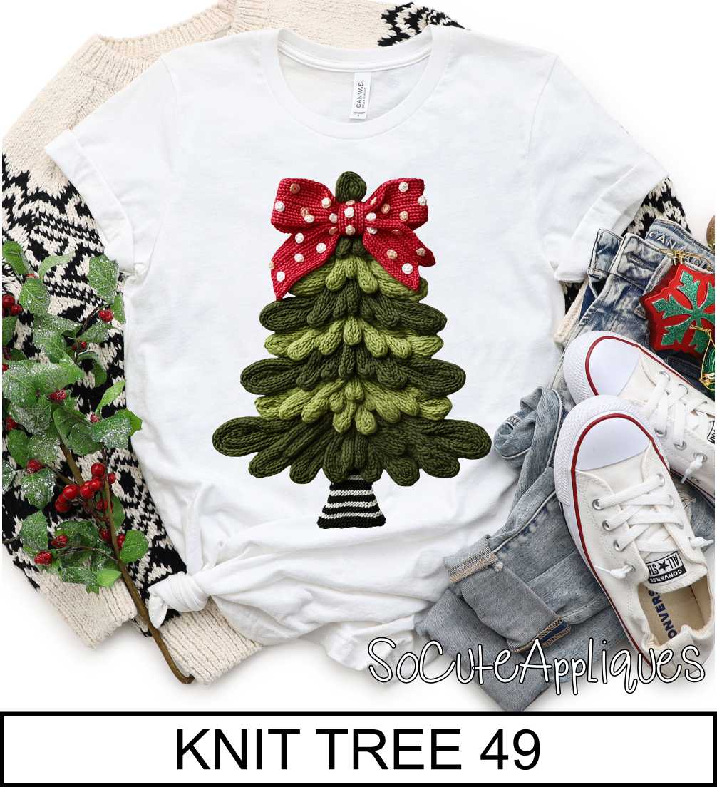 Knit Christmas trees over 125 designs to choose from *DTF* Transfer - Image 6