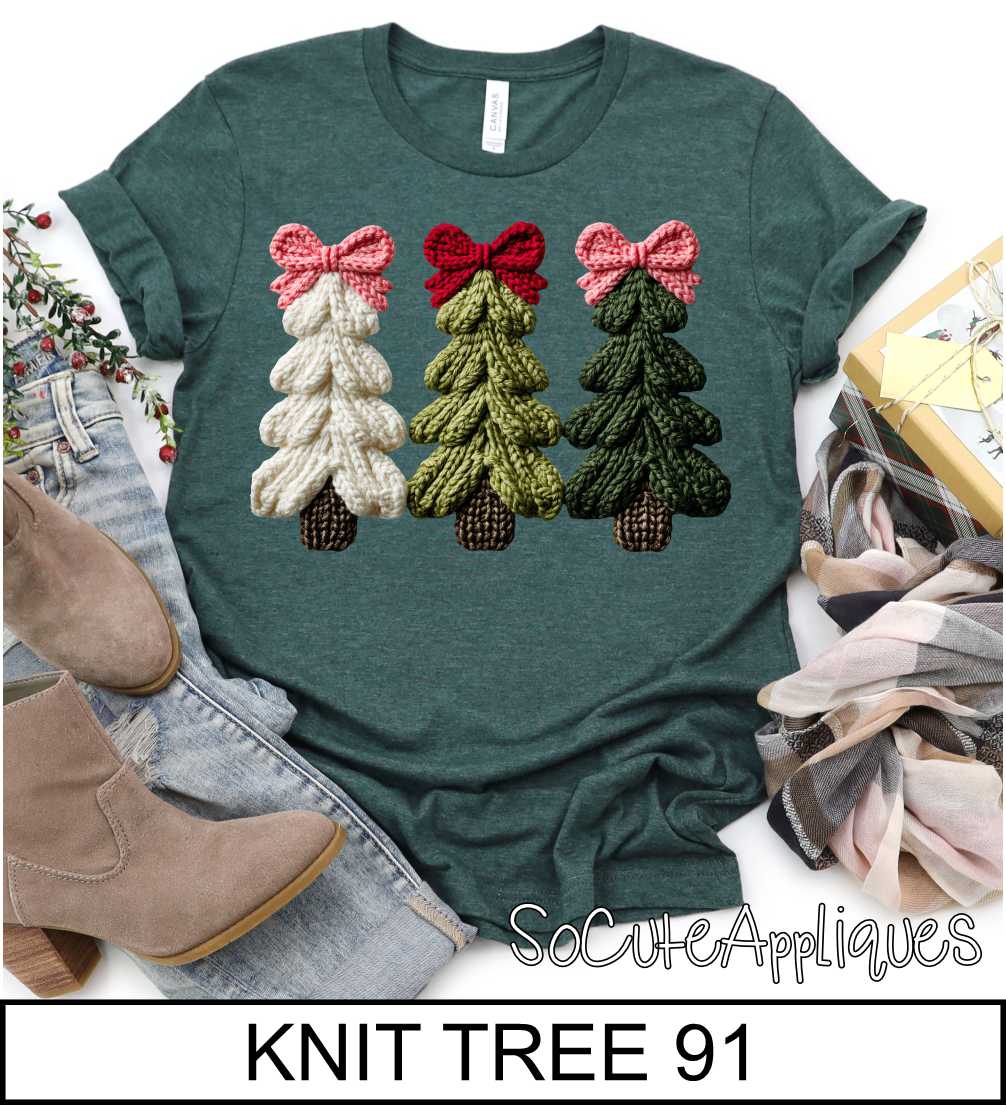Knit Christmas trees over 125 designs to choose from *DTF* Transfer - Image 5