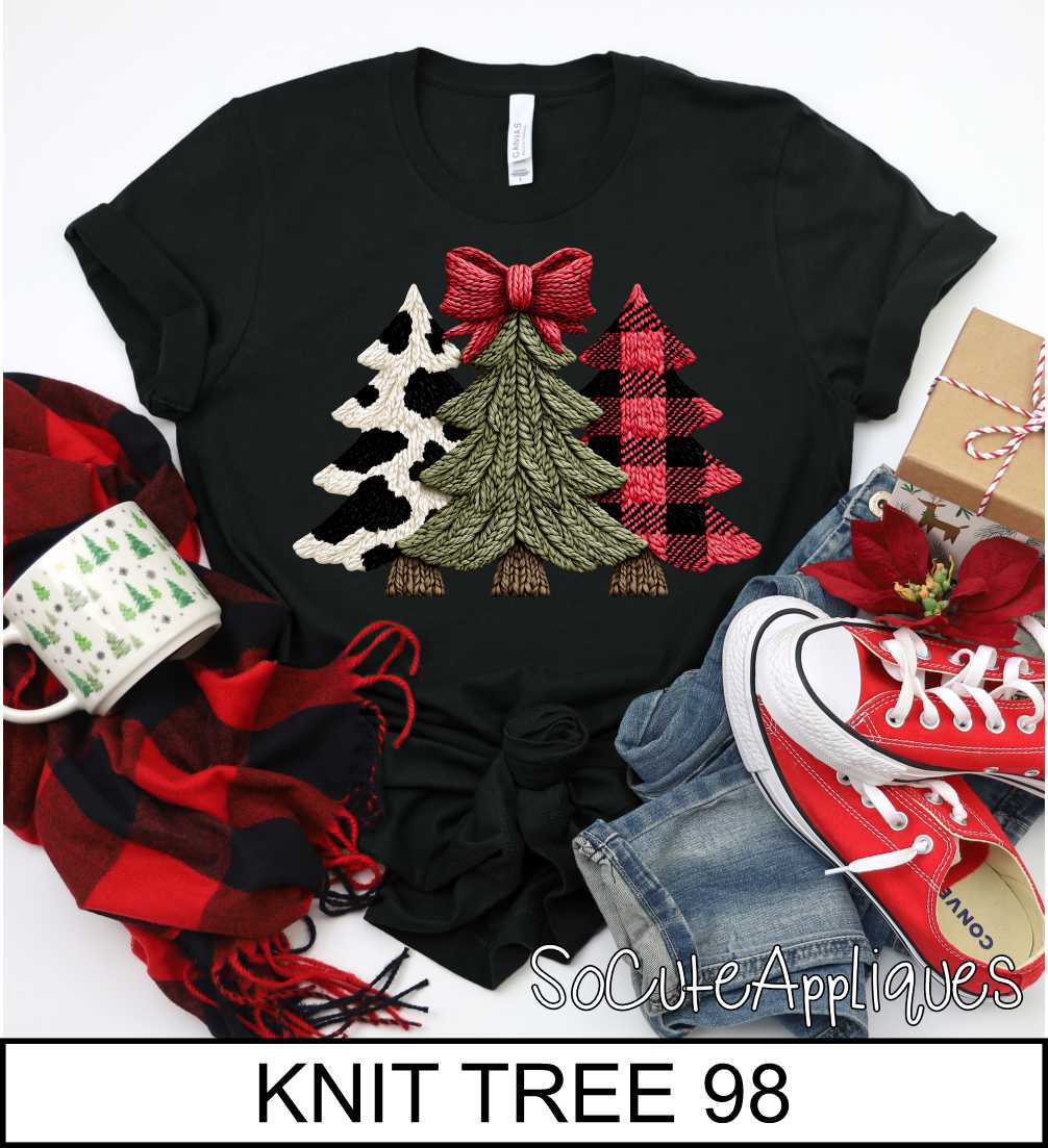 Knit Christmas trees over 125 designs to choose from *DTF* Transfer - Image 2