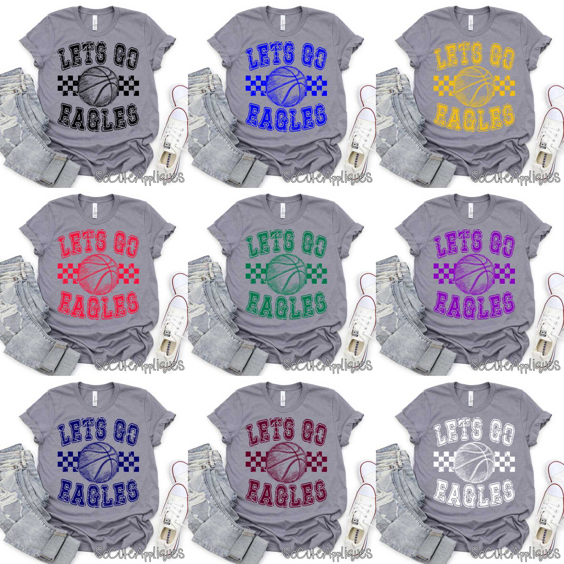 Mascot basketball on checks *DTF* Transfer - Image 2