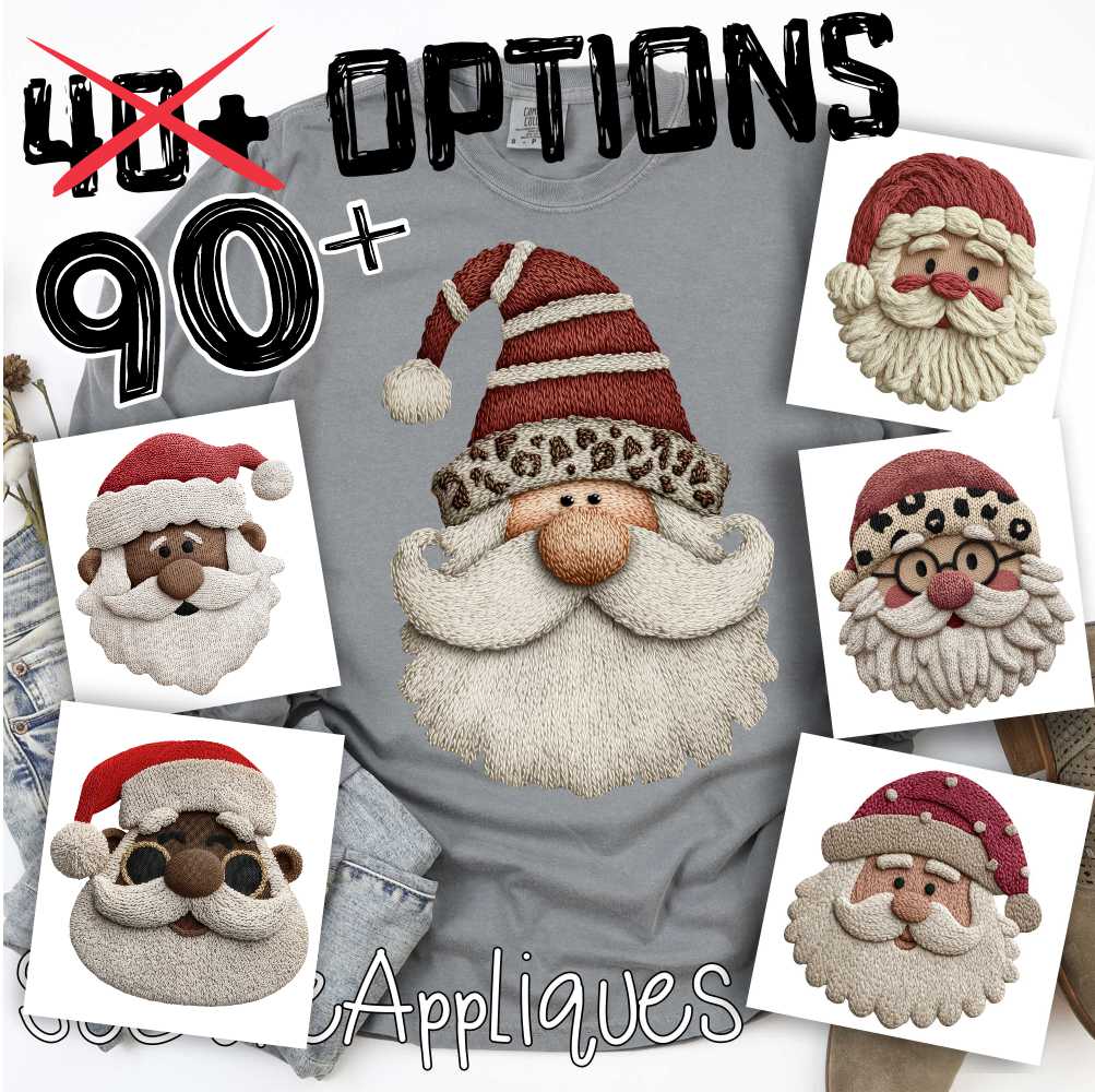 Knit Santa over 90 designs to choose from *DTF* Transfer