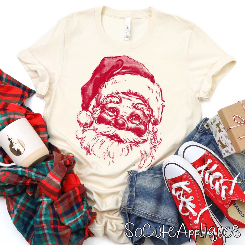 Vintage santa *DTF Transfer* You pick color