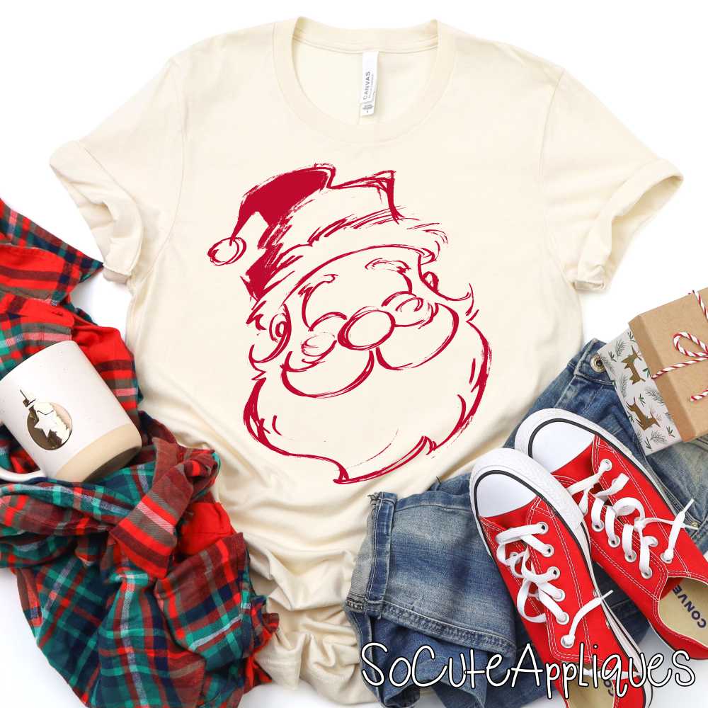 Scribble santa *DTF Transfer* You pick color