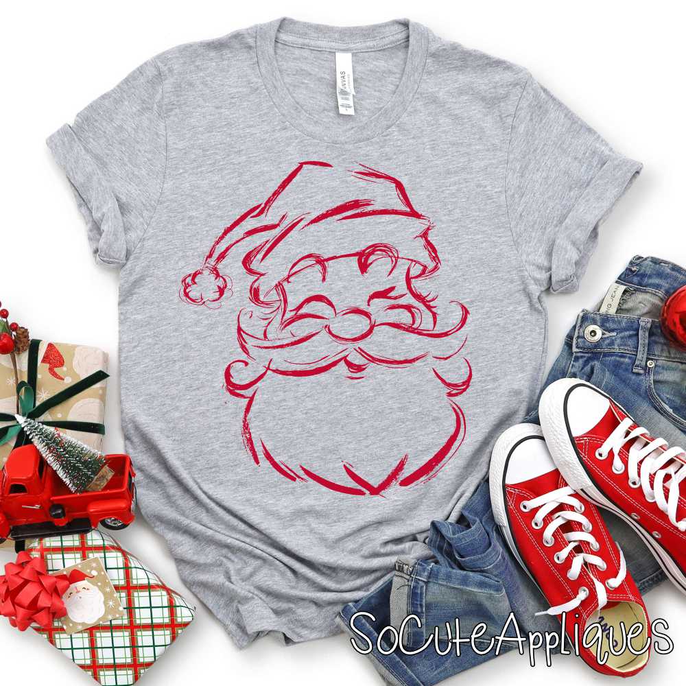 Scribble santa *DTF Transfer* You pick color