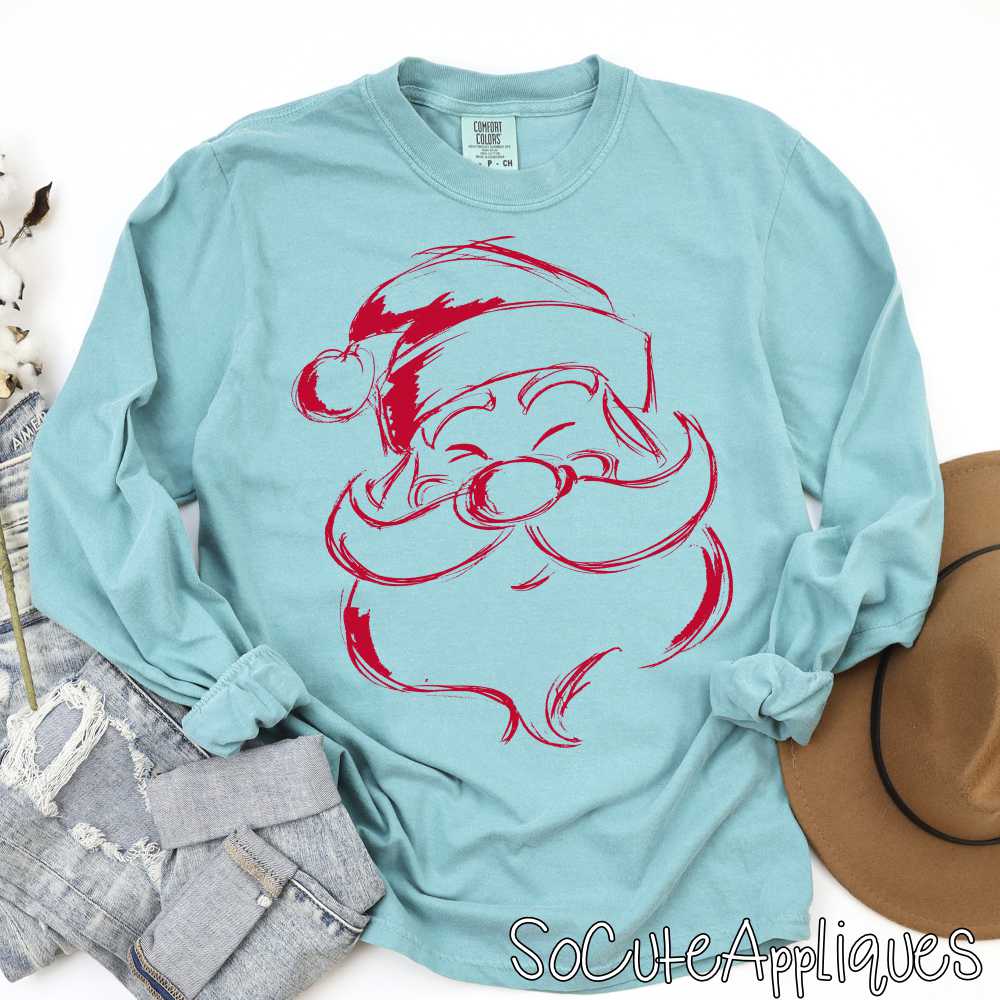Scribble santa *DTF Transfer* You pick color