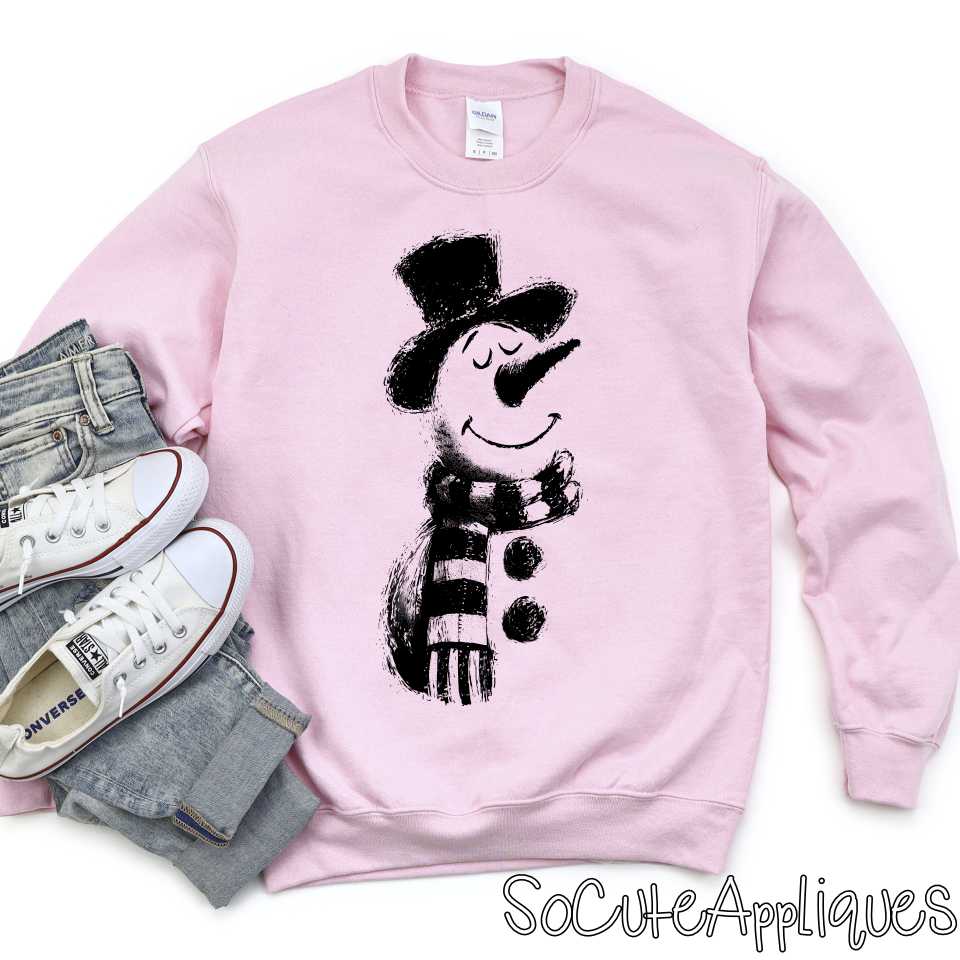 Snowman outline -YOU PICK COLOR- *DTF Transfer*