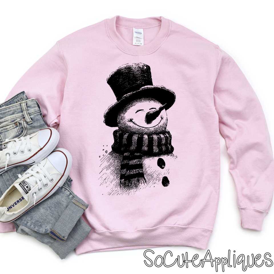 Snowman outline -YOU PICK COLOR- *DTF Transfer*