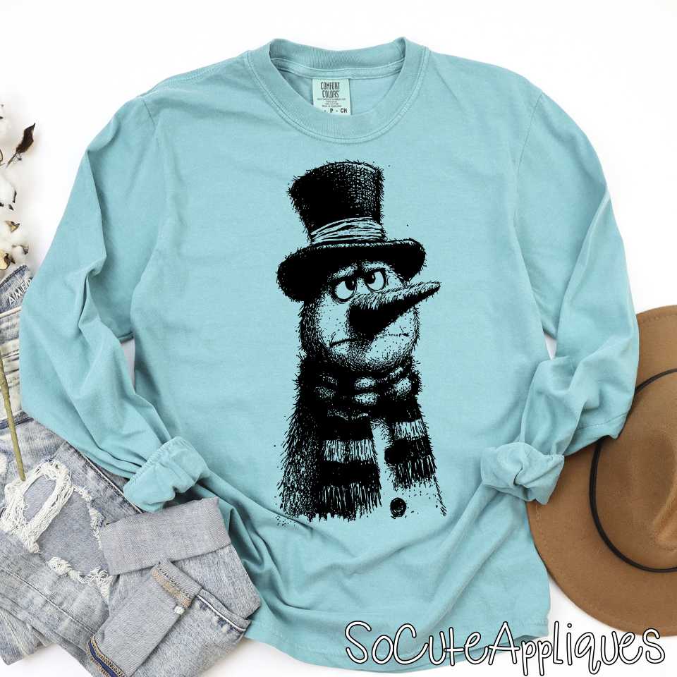 Snowman outline -YOU PICK COLOR- *DTF Transfer*