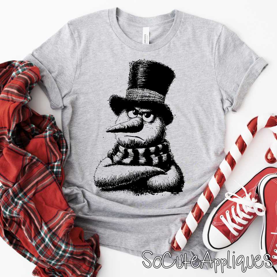 Snowman outline -YOU PICK COLOR- *DTF Transfer*