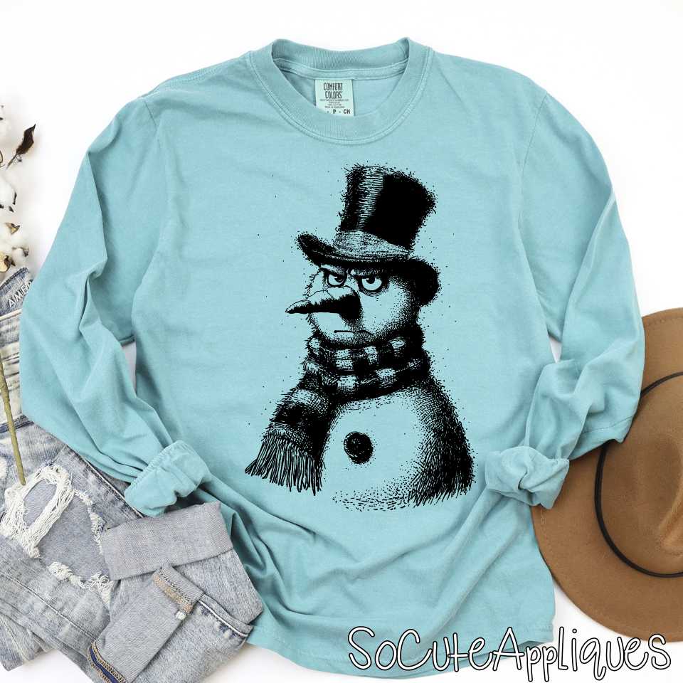 Snowman outline -YOU PICK COLOR- *DTF Transfer*