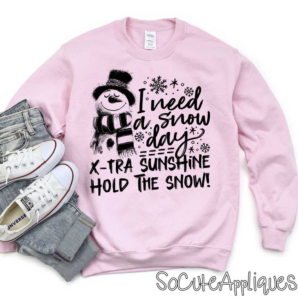 I need a snow day hold the snow *DTF Transfer*