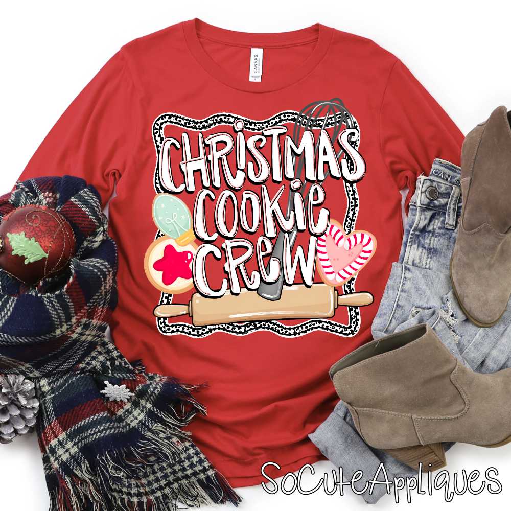 Christmas cookie crew dot frame *DTF Transfer*