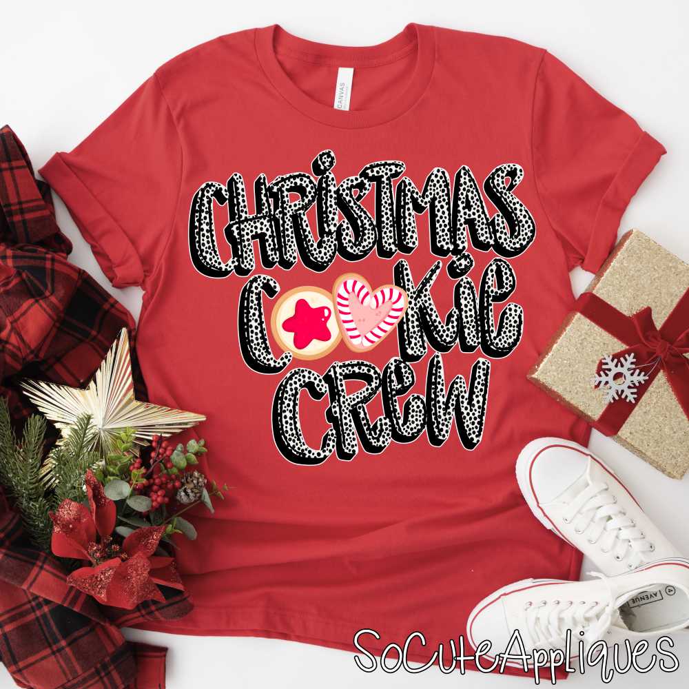 Christmas cookie crew black dot *DTF Transfer*