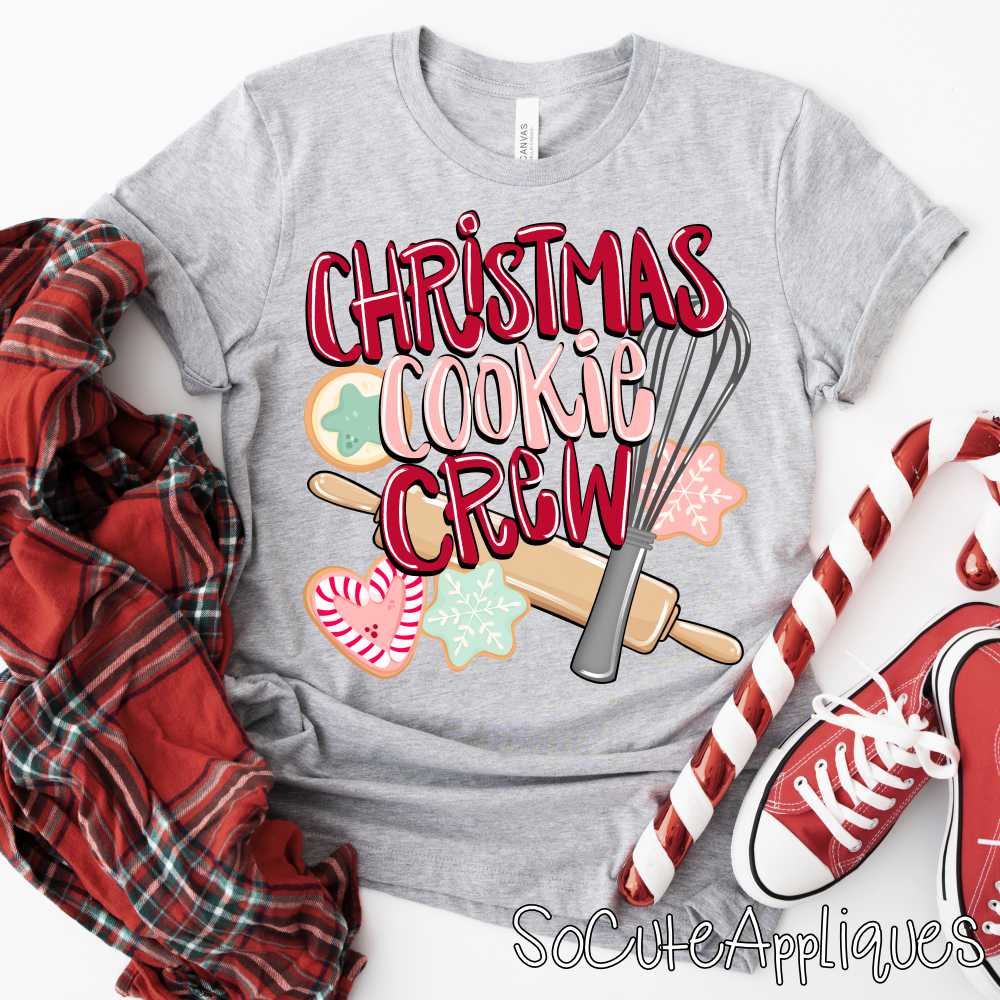 Christmas cookie crew red pink *DTF Transfer*