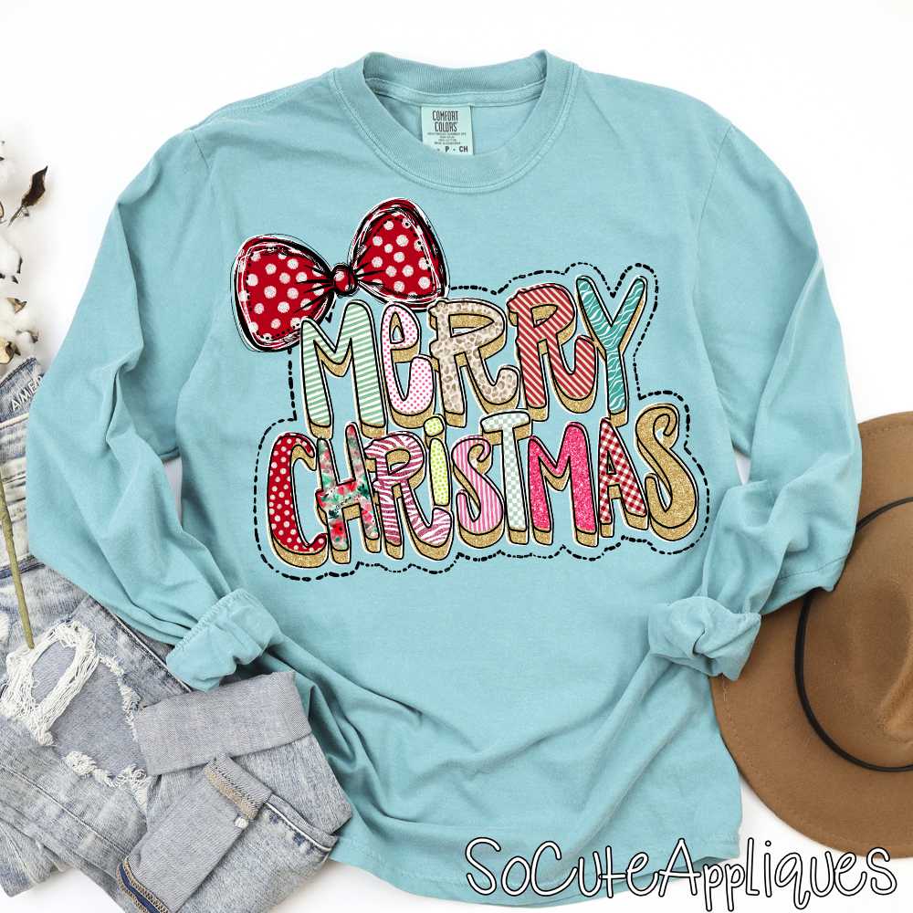 Merry Christmas mixed print *DTF Transfer*