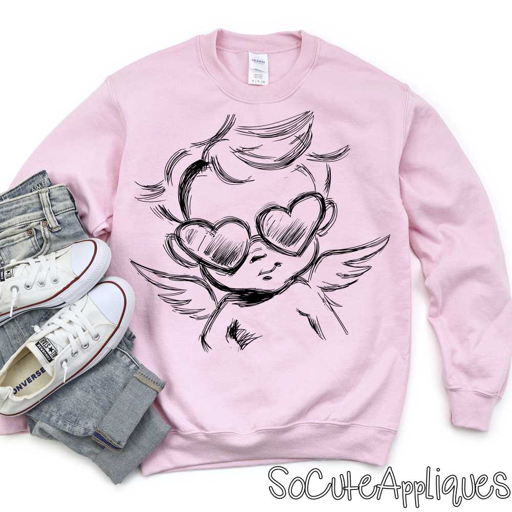 Scribble cupid YOU PICK COLOR *DTF Transfer*