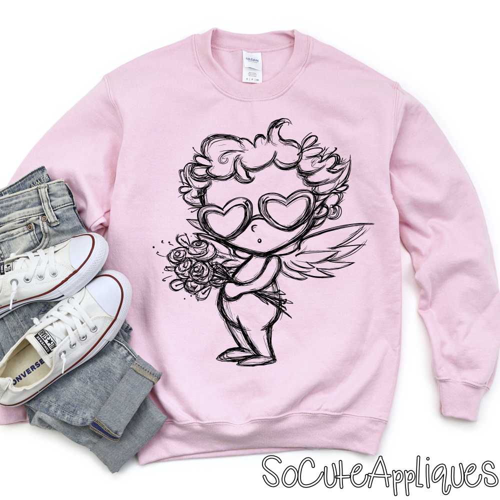 Cupid flowers YOU PICK COLOR *DTF Transfer*