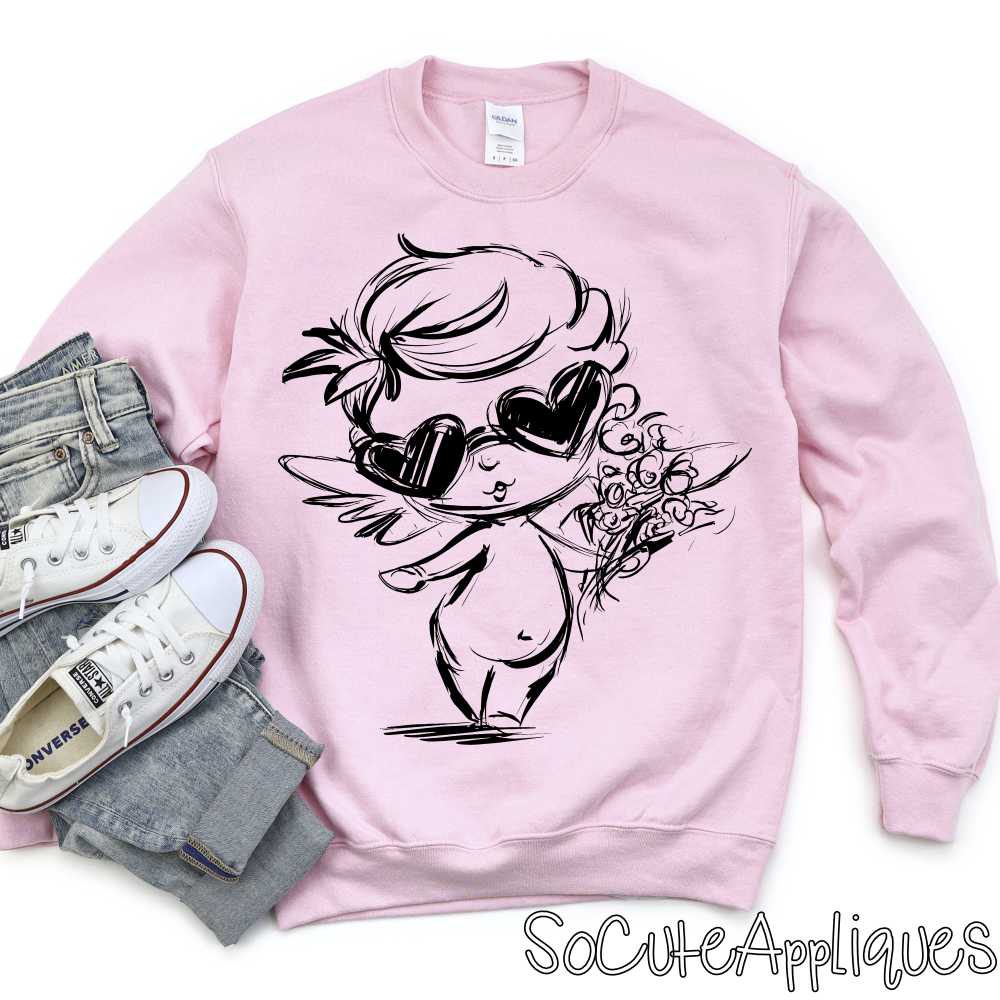 Cupid flowers YOU PICK COLOR *DTF Transfer*