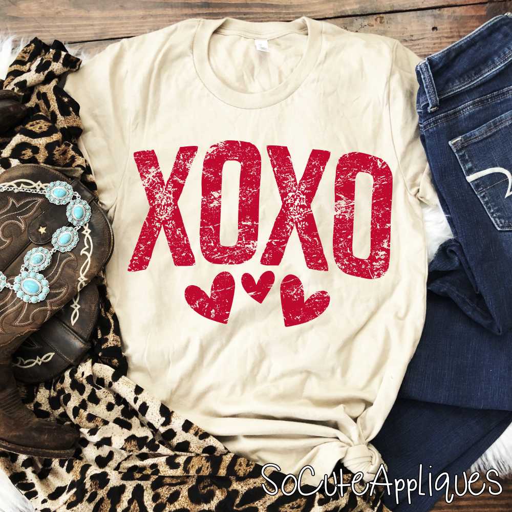 XOXO arched YOU PICK COLOR *DTF Transfer*