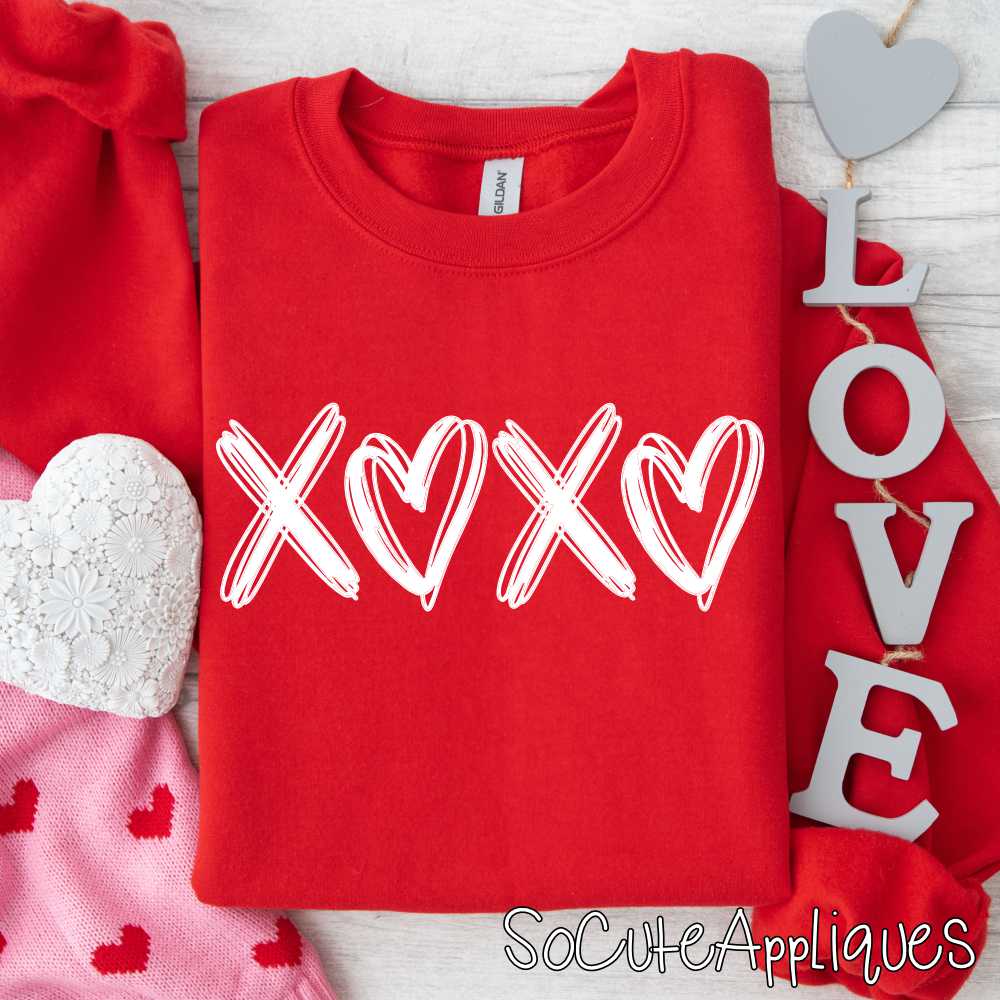 XOXO scribble YOU PICK COLOR *DTF Transfer*