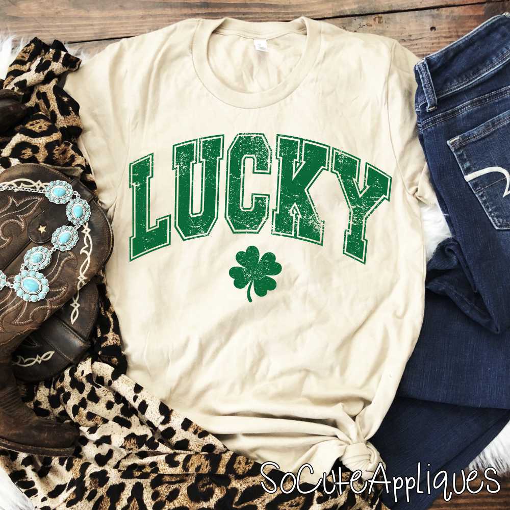 LUCKY arched YOU PICK COLOR *DTF* Transfer