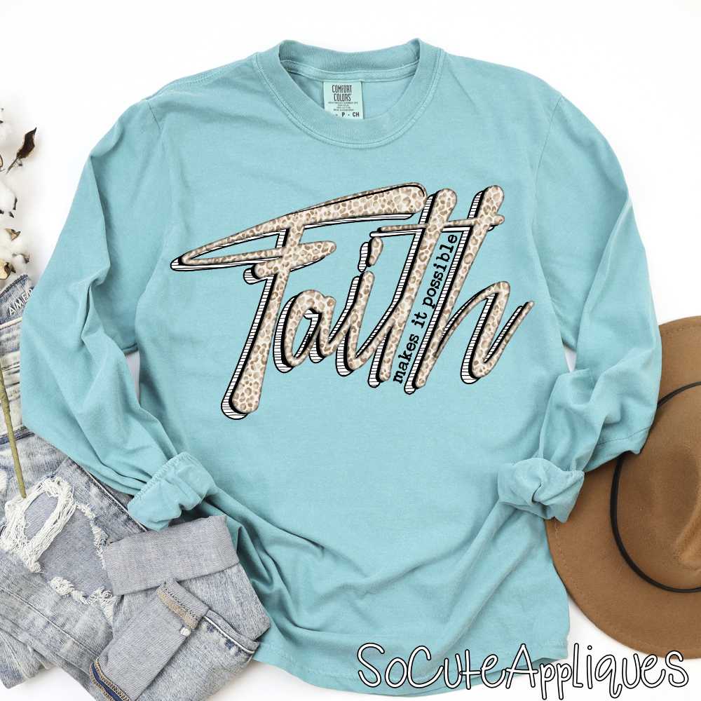 Faith makes it possible leopard *DTF* Transfer