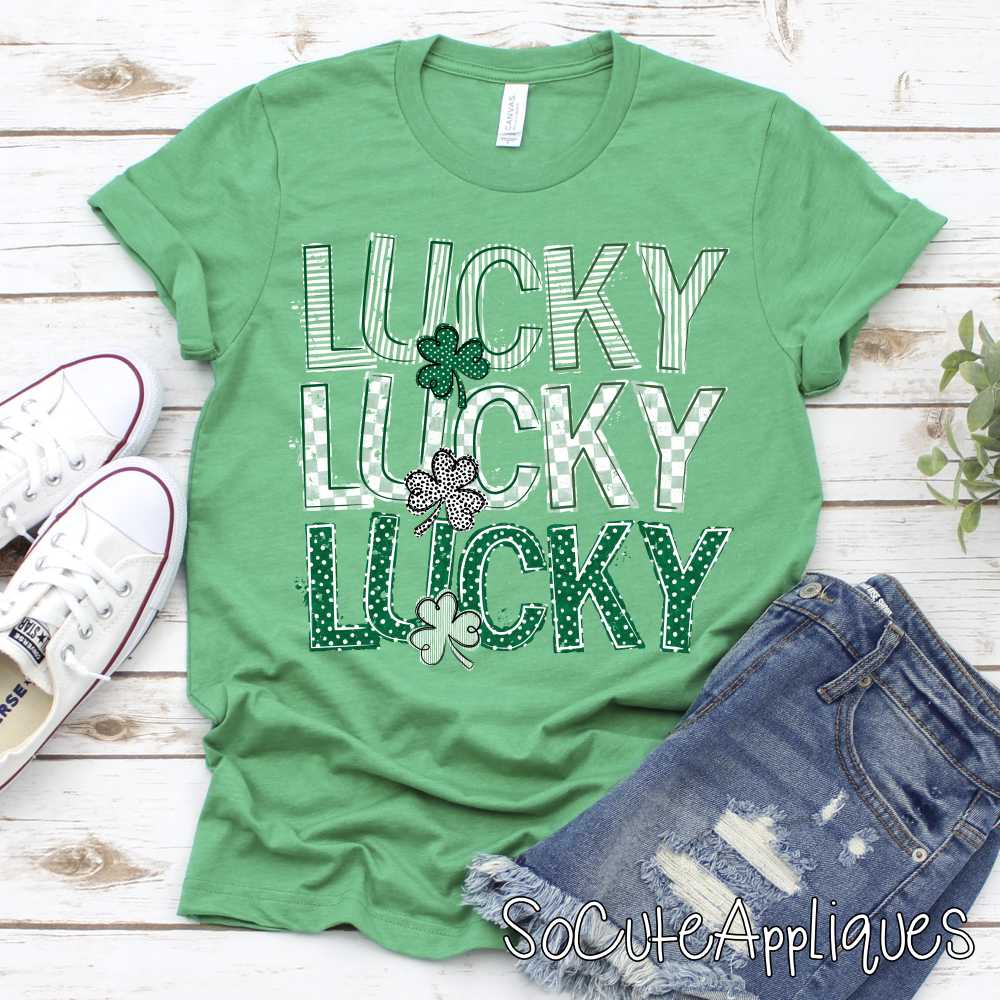 Lucky lucky lucky stacked  *DTF* Tranfer