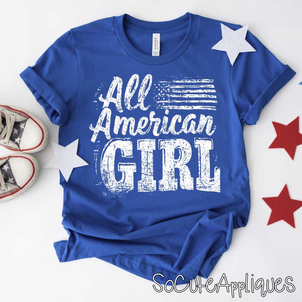 All American Girl *DTF* Transfer YOU PICK COLOR