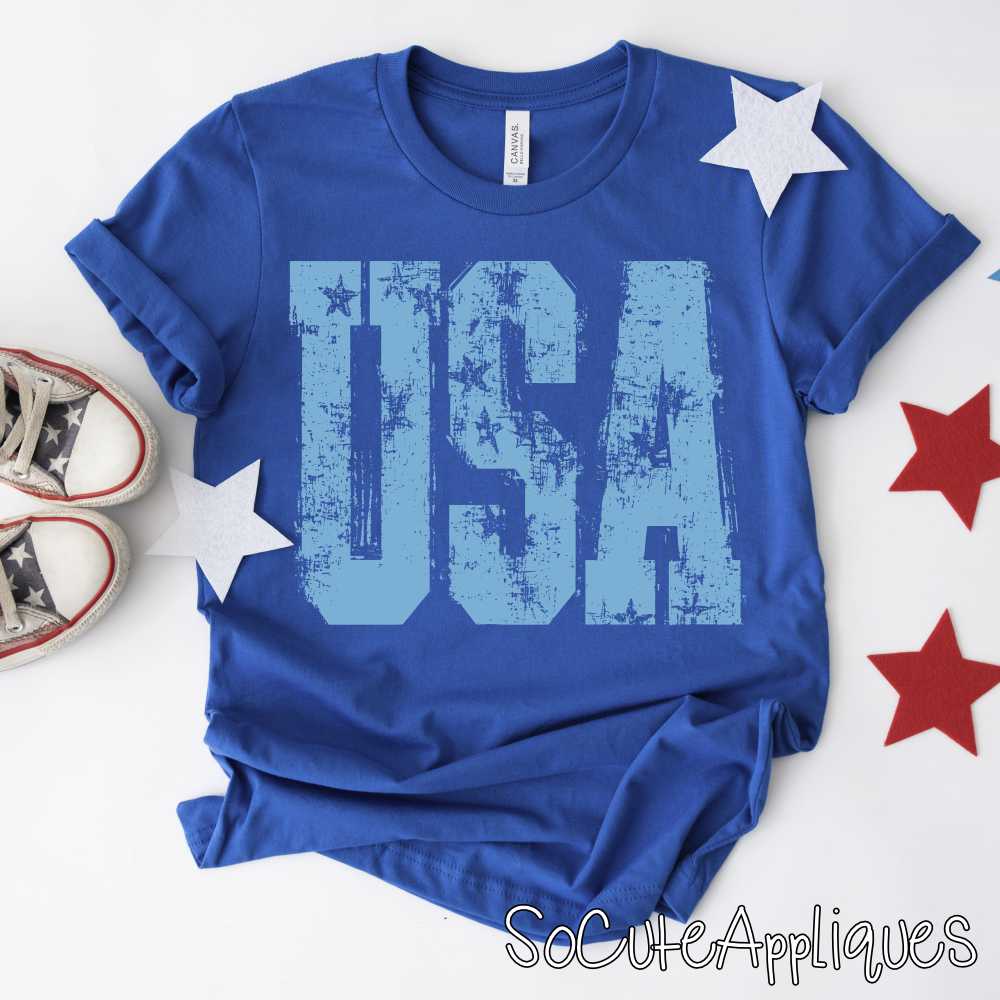 USA block stars *DTF* Transfer  YOU PICK COLOR