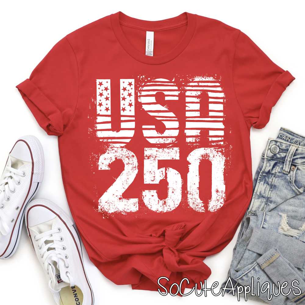 USA 250 stars stripes *DTF* Transfer YOU PICK COLOR