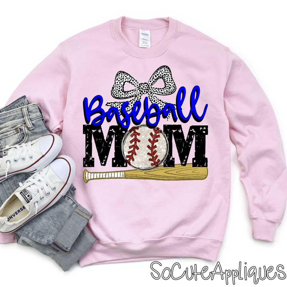 Baseball mom bat bow B *TRANSFER*