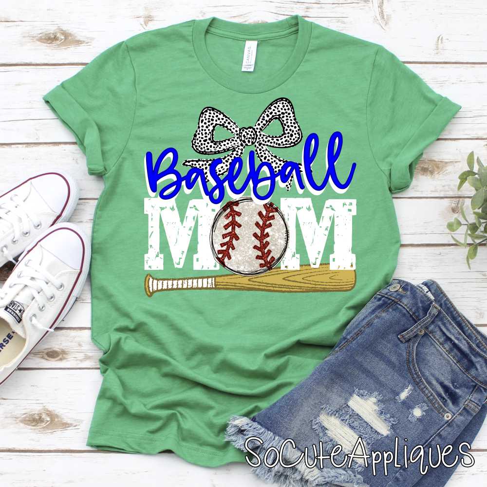 Baseball mom bat bow W *TRANSFER*