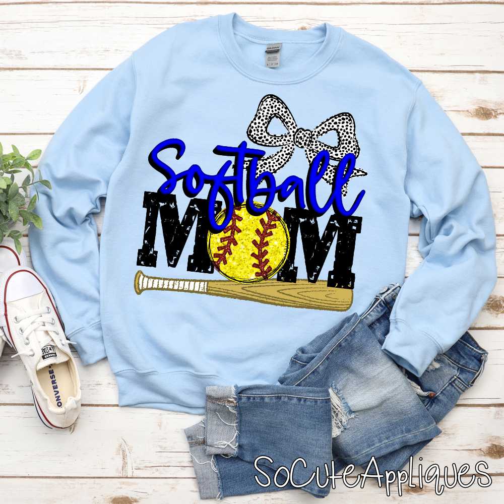Softball mom bat bow B *TRANSFER*