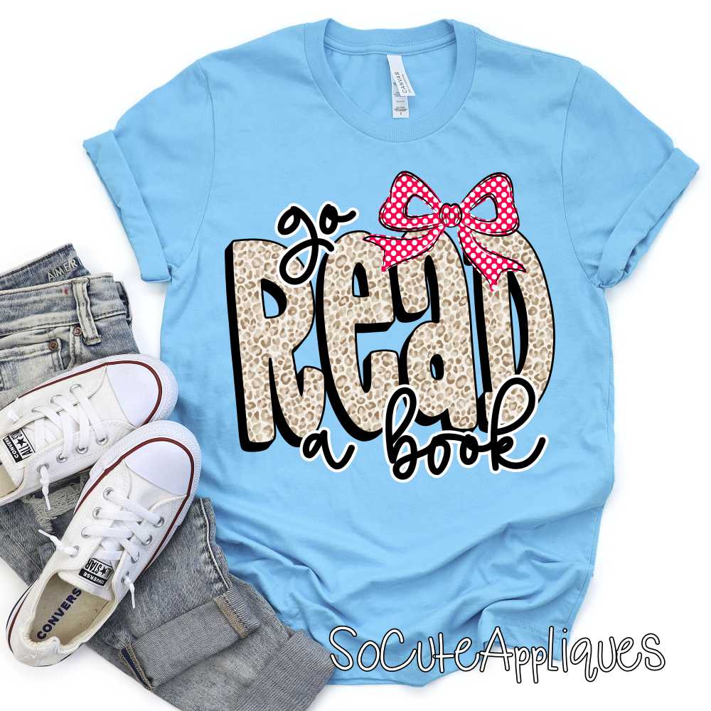 Go read a book leopard red dot *TRANSFER*