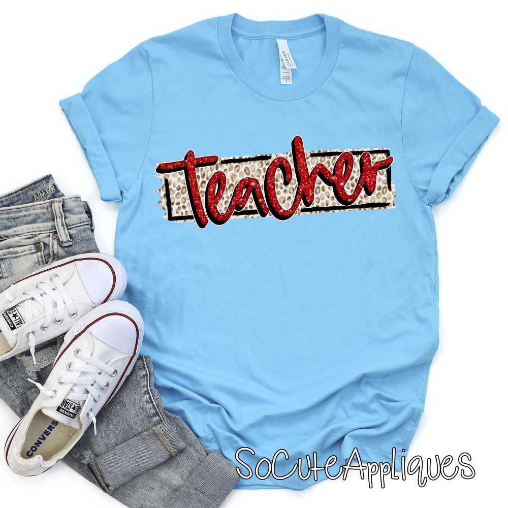 Teacher red on leopard *TRANSFER*