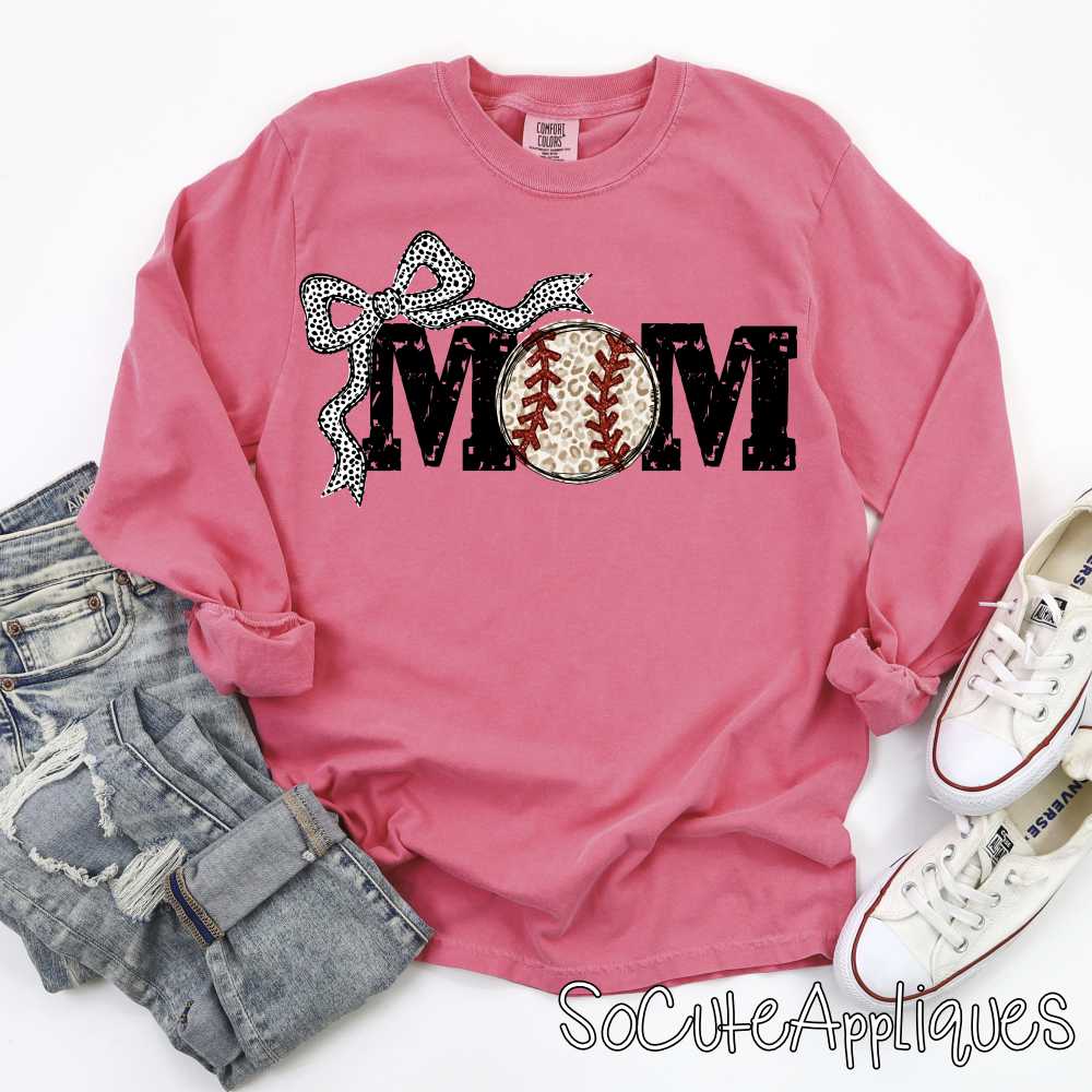 MOM leopard ball dot bow *TRANSFER*