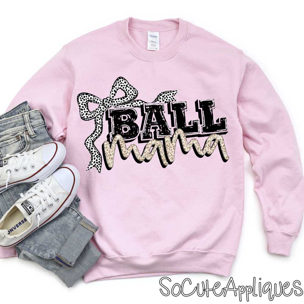 Ball mama leopard bow *TRANSFER*