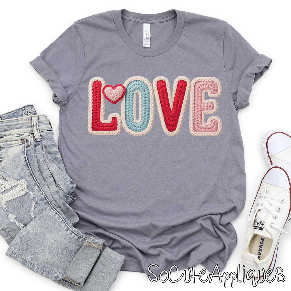 LOVE crochet *DTF* Transfer