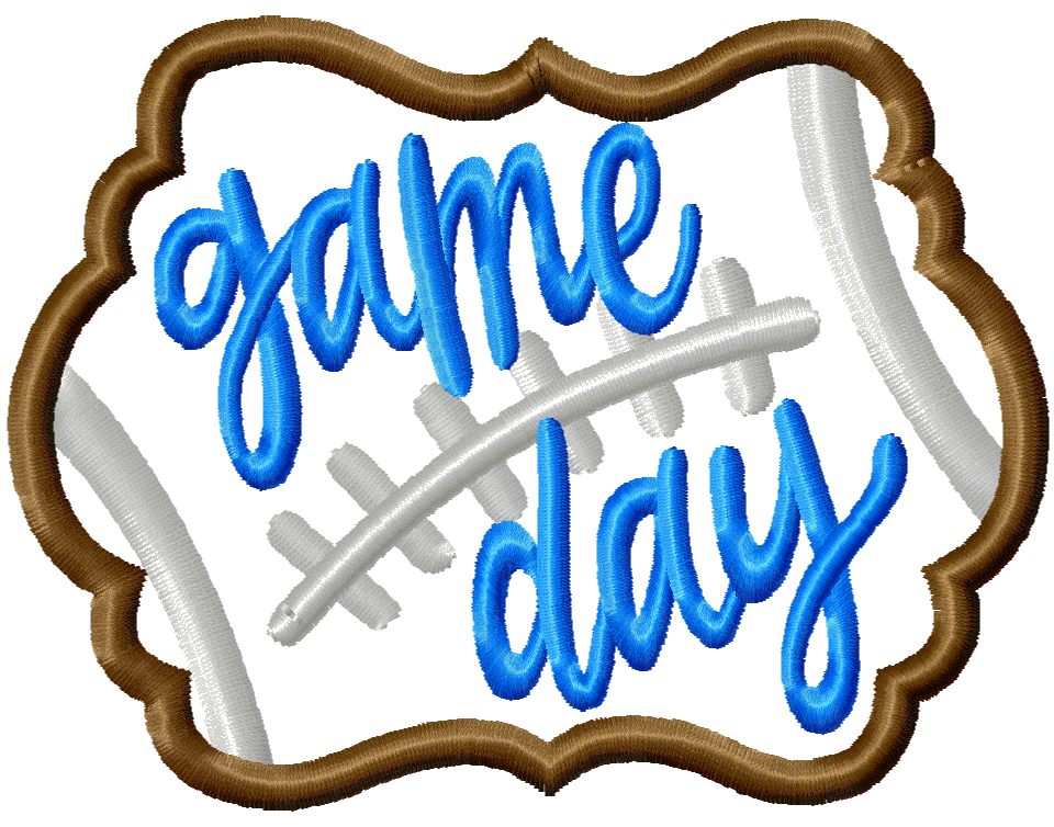 Football GAME DAY frame *HAT PATCH* You pick color