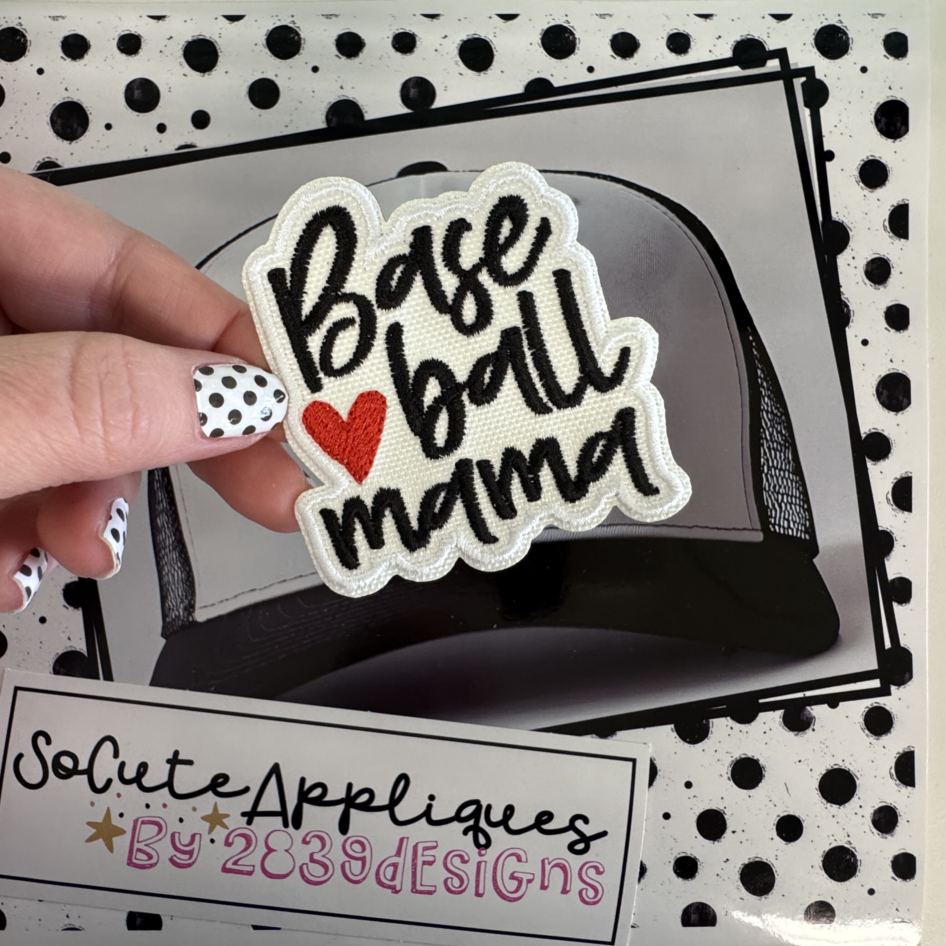 Baseball mama *HAT PATCH* You pick color