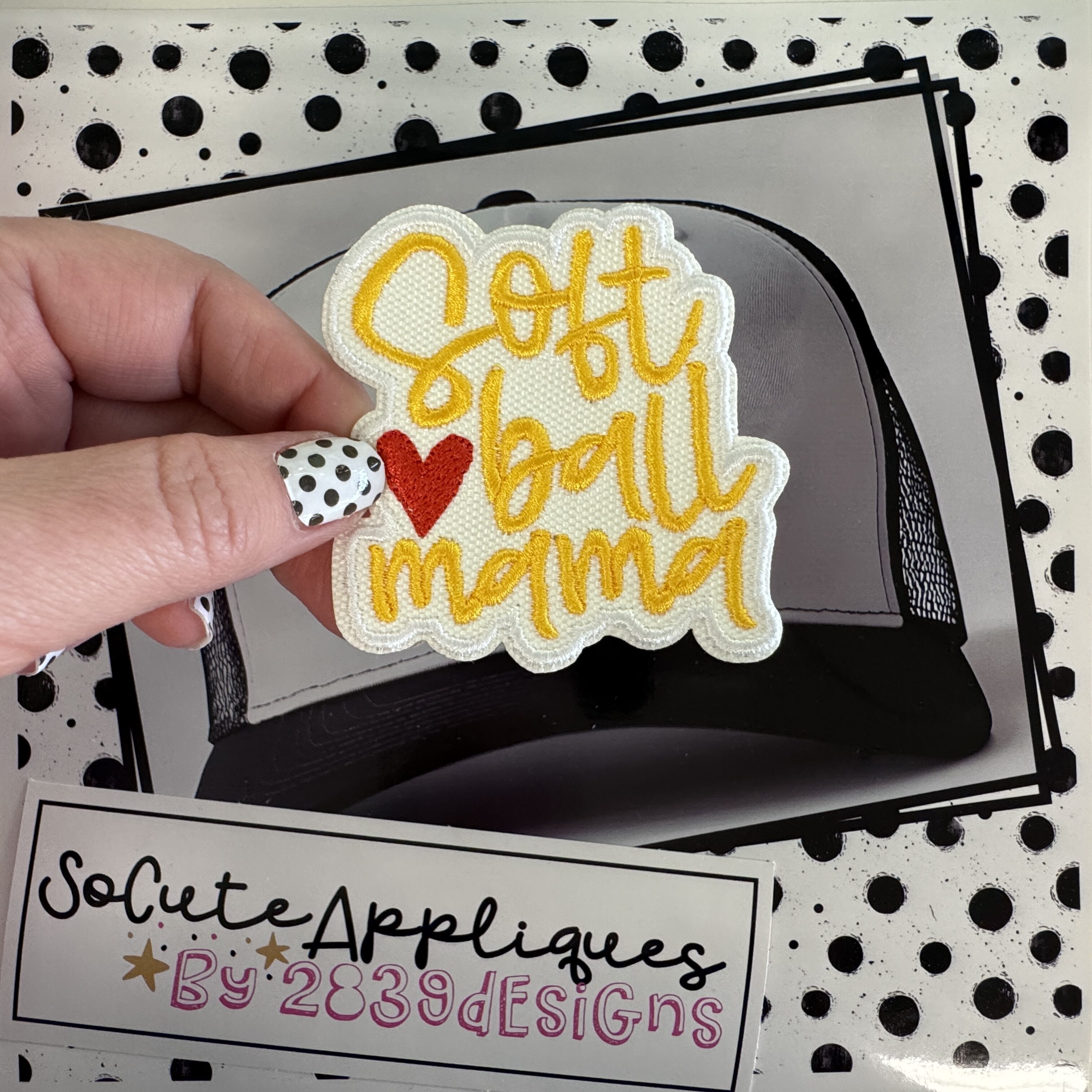 Softball mama *HAT PATCH* You pick color